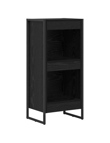 Armadio per Libri Rovere Nero 80 x 30 x 155 cm