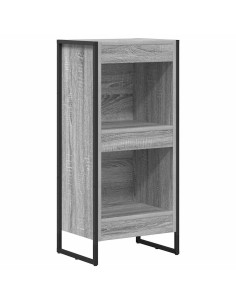 Armadio per Libri Grigio Sonoma 80 x 30 x 155 cm 2