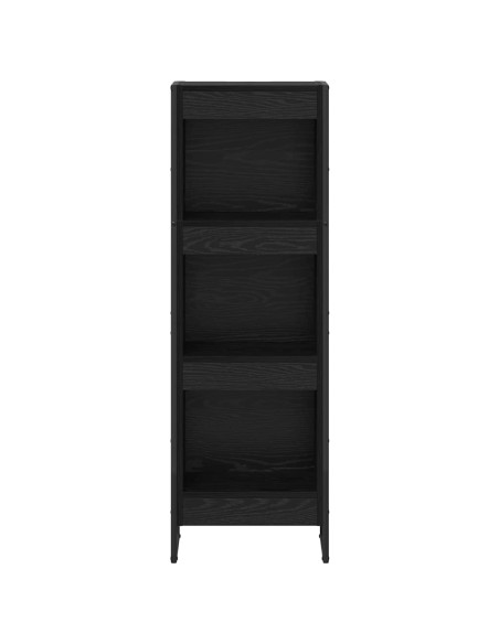 Armadio per Libri Rovere Nero 80 x 30 x 155 cm