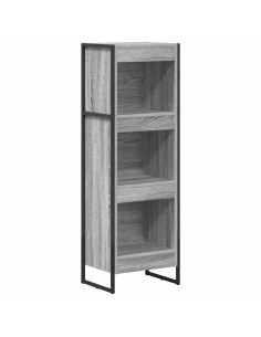 Armadio per Libri Grigio Sonoma 80 x 30 x 155 cm 2