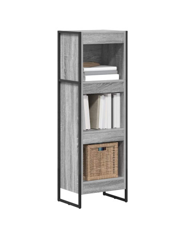 Armadio per Libri Grigio Sonoma 80 x 30 x 155 cm