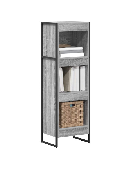 Armadio per Libri Grigio Sonoma 80 x 30 x 155 cm