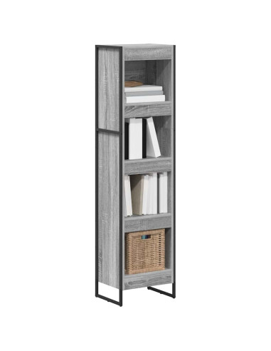 Armadio per Libri Grigio Sonoma 80 x 30 x 155 cm