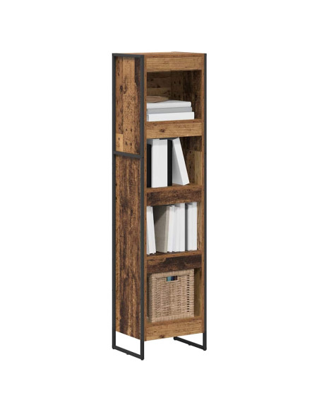 Armadio per Libri Legno vecchio 80 x 30 x 155 cm