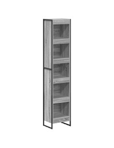 Armadio per Libri Grigio Sonoma 80 x 30 x 155 cm 2