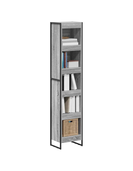 Armadio per Libri Grigio Sonoma 80 x 30 x 155 cm