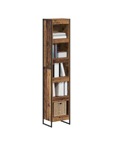 Armadio per Libri Legno vecchio 80 x 30 x 155 cm