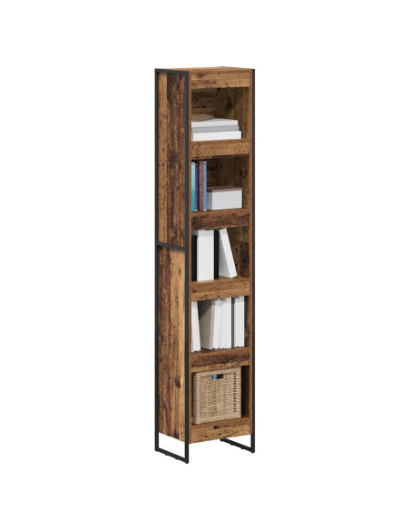 Armadio per Libri Legno vecchio 80 x 30 x 155 cm