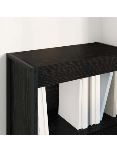 Armadio per Libri Rovere Nero 80 x 30 x 155 cm
