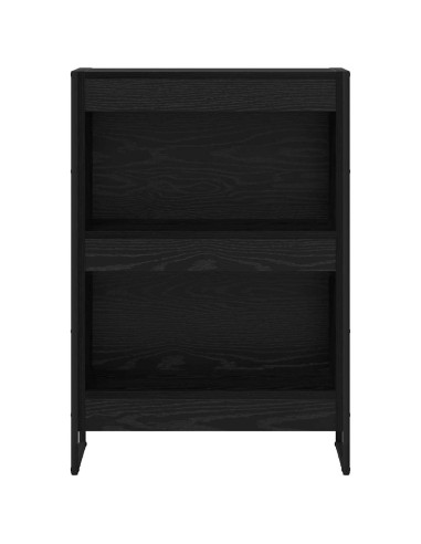 Armadio per Libri Rovere Nero 80 x 30 x 155 cm