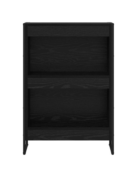 Armadio per Libri Rovere Nero 80 x 30 x 155 cm