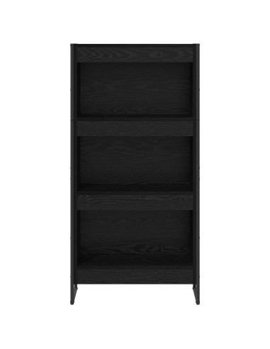Armadio per Libri Rovere Nero 80 x 30 x 155 cm