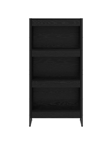 Armadio per Libri Rovere Nero 80 x 30 x 155 cm
