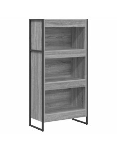 Armadio per Libri Grigio Sonoma 80 x 30 x 155 cm 2