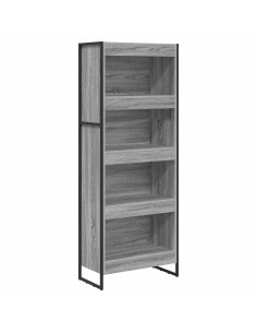 Armadio per Libri Grigio Sonoma 80 x 30 x 155 cm 2