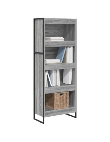 Armadio per Libri Grigio Sonoma 80 x 30 x 155 cm