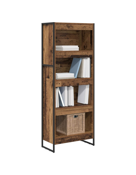 Armadio per Libri Legno vecchio 80 x 30 x 155 cm