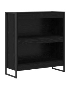 Armadio per Libri Rovere Nero 80 x 30 x 155 cm 2