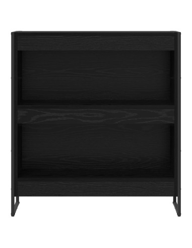 Armadio per Libri Rovere Nero 80 x 30 x 155 cm