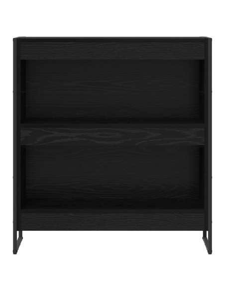 Armadio per Libri Rovere Nero 80 x 30 x 155 cm