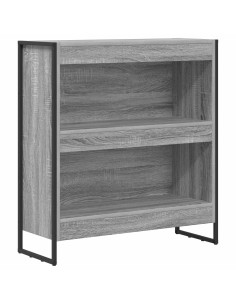 Armadio per Libri Grigio Sonoma 80 x 30 x 155 cm 2
