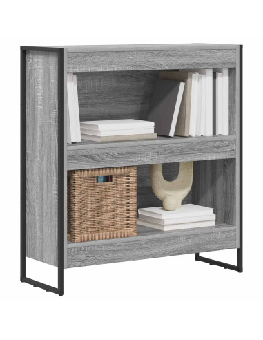 Armadio per Libri Grigio Sonoma 80 x 30 x 155 cm