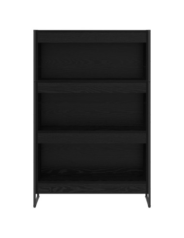 Armadio per Libri Rovere Nero 80 x 30 x 155 cm