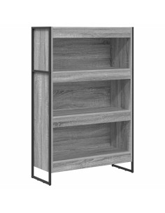Armadio per Libri Grigio Sonoma 80 x 30 x 155 cm 2