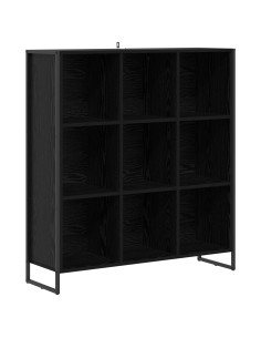 Armadio per Libri Rovere Nero 99.5 x 30 x 108.5 cm 2