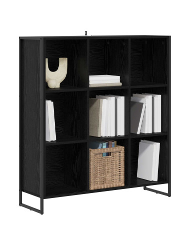Armadio per Libri Rovere Nero 99.5 x 30 x 108.5 cm