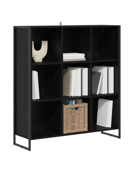 Armadio per Libri Rovere Nero 99.5 x 30 x 108.5 cm