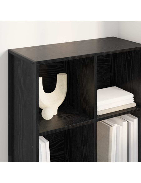 Armadio per Libri Rovere Nero 99.5 x 30 x 108.5 cm