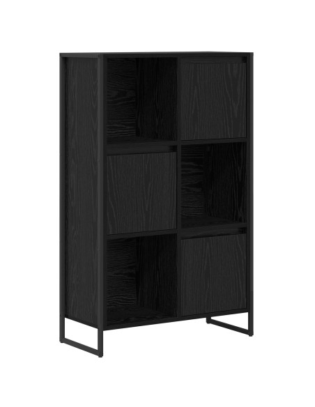 Armadio per Libri Rovere Nero 68 x 30 x 108.5 cm