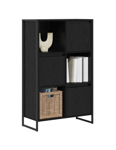 Armadio per Libri Rovere Nero 68 x 30 x 108.5 cm