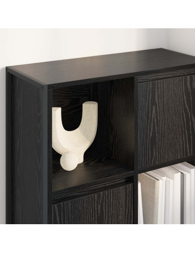 Armadio per Libri Rovere Nero 68 x 30 x 108.5 cm