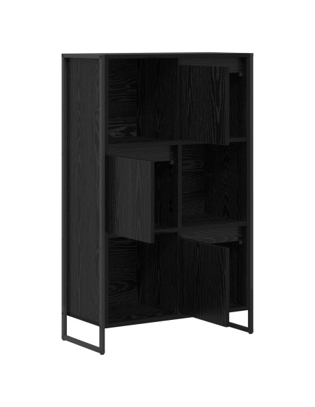 Armadio per Libri Rovere Nero 68 x 30 x 108.5 cm