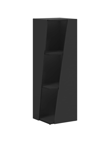 Mensola laterale Nero 33 x 32 x 100,5 cm Legno multistrato