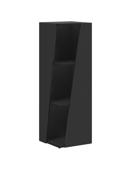 Mensola laterale Nero 33 x 32 x 100,5 cm Legno multistrato