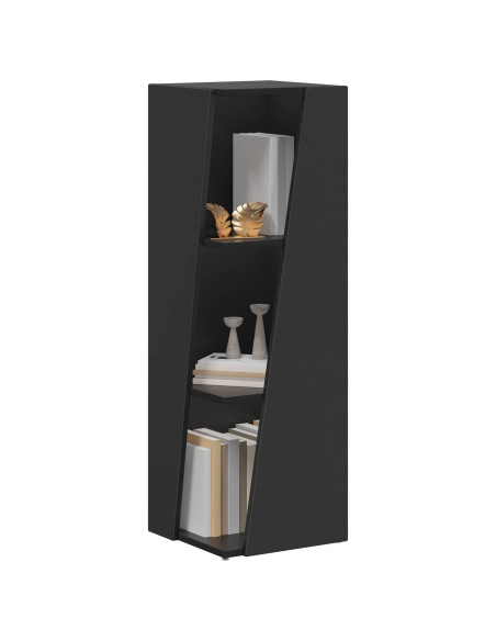 Mensola laterale Nero 33 x 32 x 100,5 cm Legno multistrato