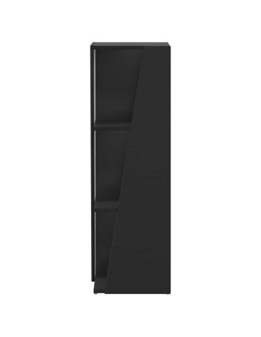 Mensola laterale Nero 33 x 32 x 100,5 cm Legno multistrato