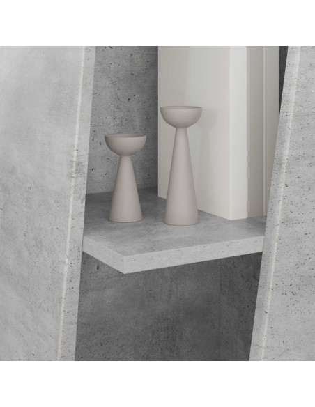 Mensola laterale Grigio cemento 33 x 32 x 100,5 cm