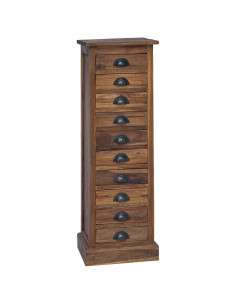 Cassettiera Marrone 35 x 30 x 110 cm Legno di teak solido 2