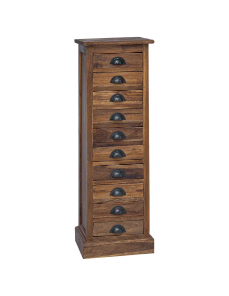 Cassettiera Marrone 35 x 30 x 110 cm Legno di teak solido