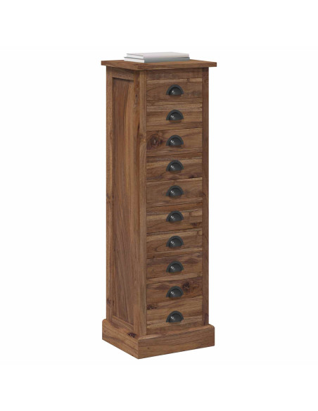 Cassettiera Marrone 35 x 30 x 110 cm Legno di teak solido