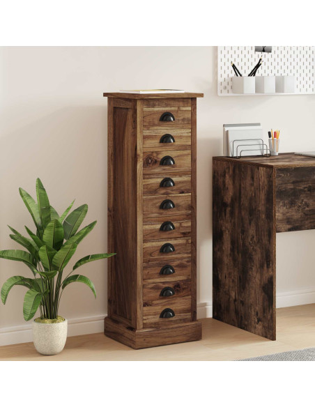 Cassettiera Marrone 35 x 30 x 110 cm Legno di teak solido