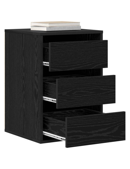 Mobile con Cassetti con cassetto Rovere Nero 41 x 40 x 58 cm