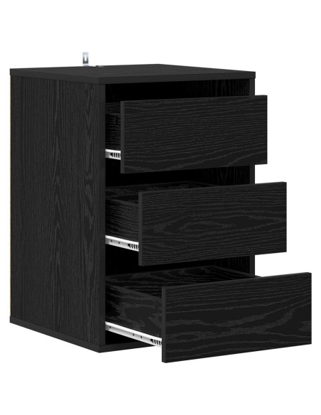Mobile con Cassetti con cassetto Rovere Nero 41 x 40 x 58 cm