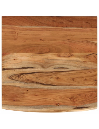 Piano Scrivania 80x80x3,8cm Quadrato Massello Acacia Bordi Vivi