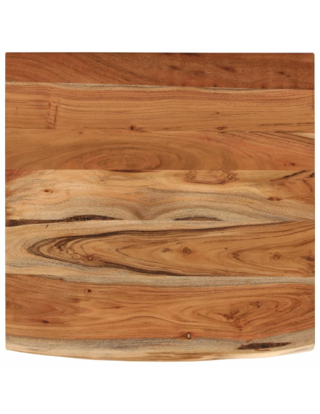 Piano Scrivania 80x80x3,8cm Quadrato Massello Acacia Bordi Vivi