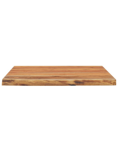 Piano Scrivania 80x80x3,8cm Quadrato Massello Acacia Bordi Vivi
